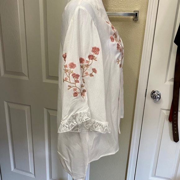 💕White Short Sleeve Cardigan - Picture 2 of 6